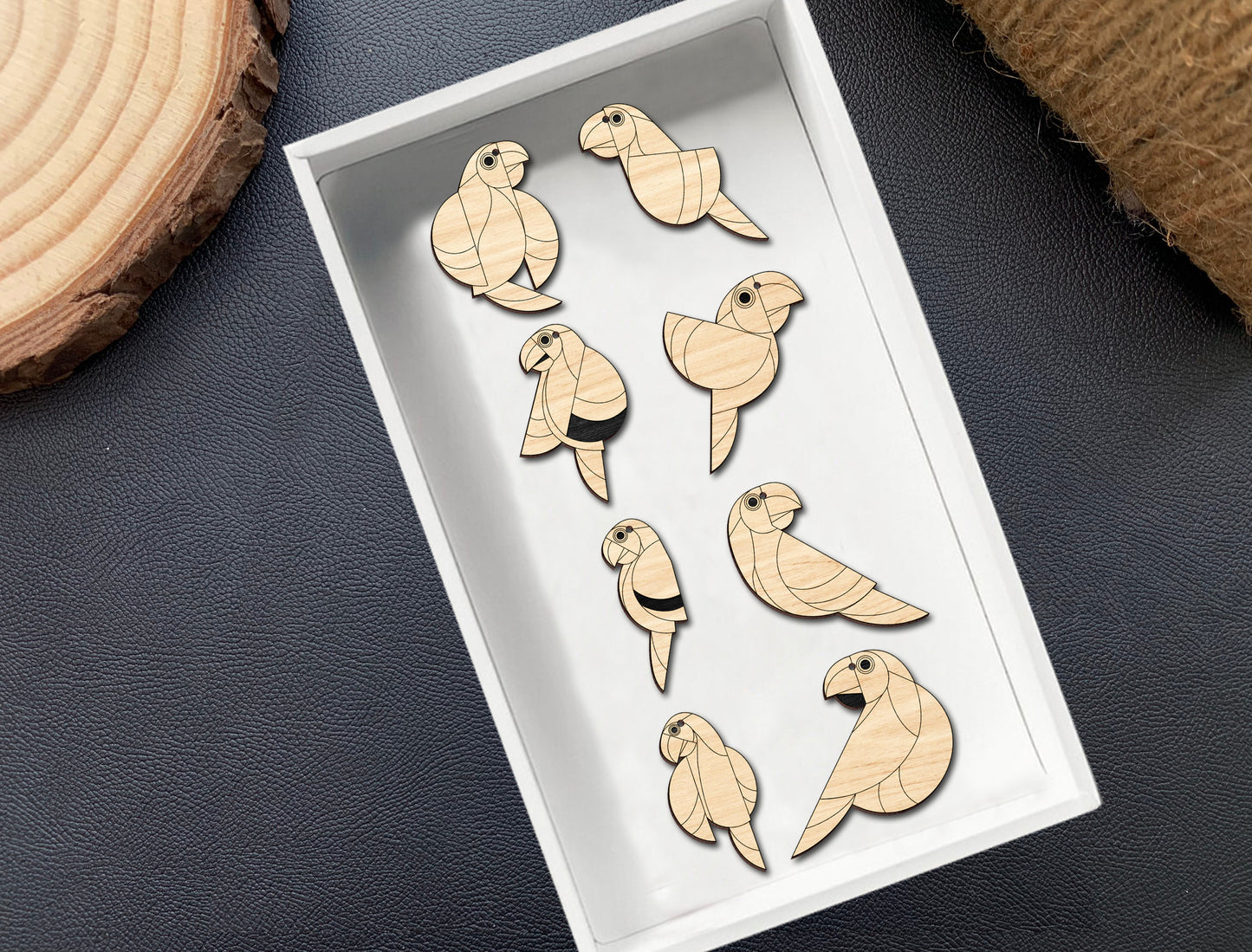 Parrot Earring SVG Bundle Laser Cut File for Glowforge and LightBurn
