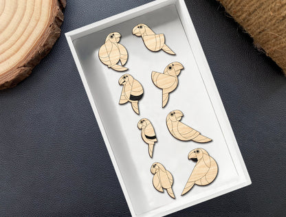 Parrot Earring SVG Bundle Laser Cut File for Glowforge and LightBurn