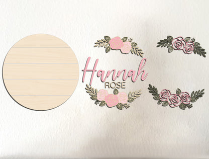 Flower Nursery Door Sign SVG for xTool and Glowforge