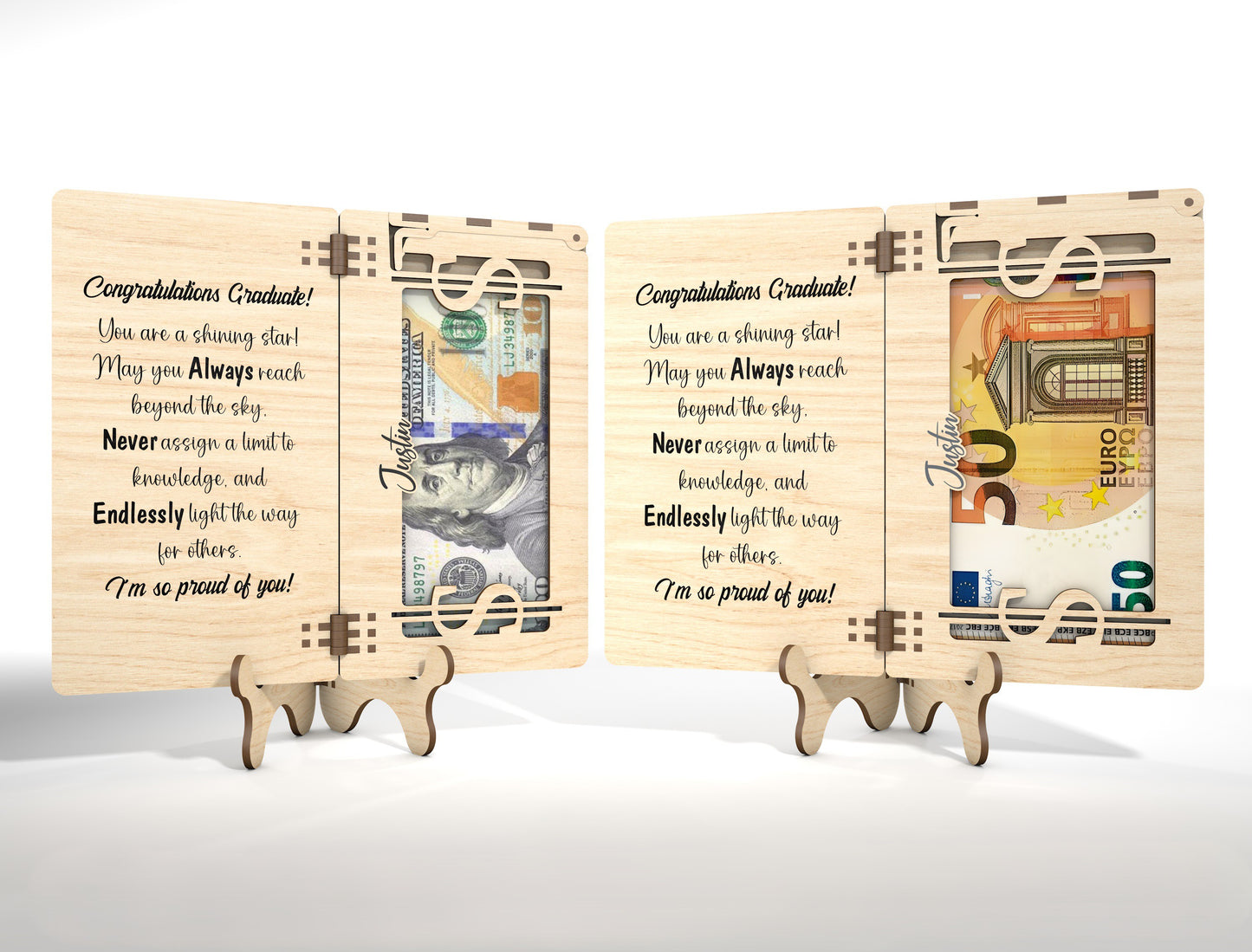 Graduation Cash Card SVG Laser Cut File for xTool and Glowforge