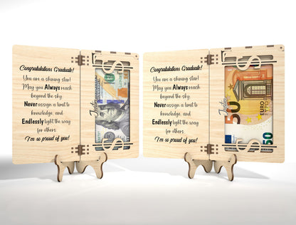 Graduation Cash Card SVG Laser Cut File for xTool and Glowforge
