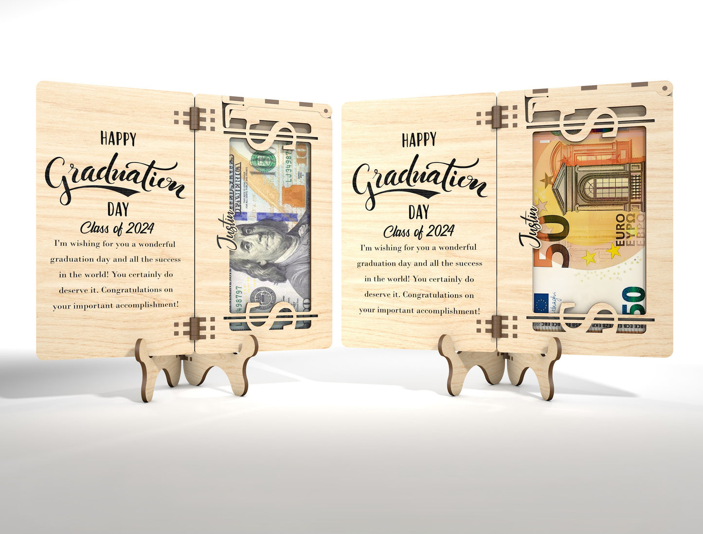 Graduation Cash Card SVG Laser Cut File for xTool and Glowforge