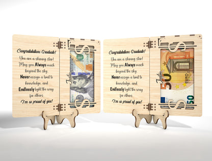 Graduation Cash Gift Holder SVG for xTool and Glowforge