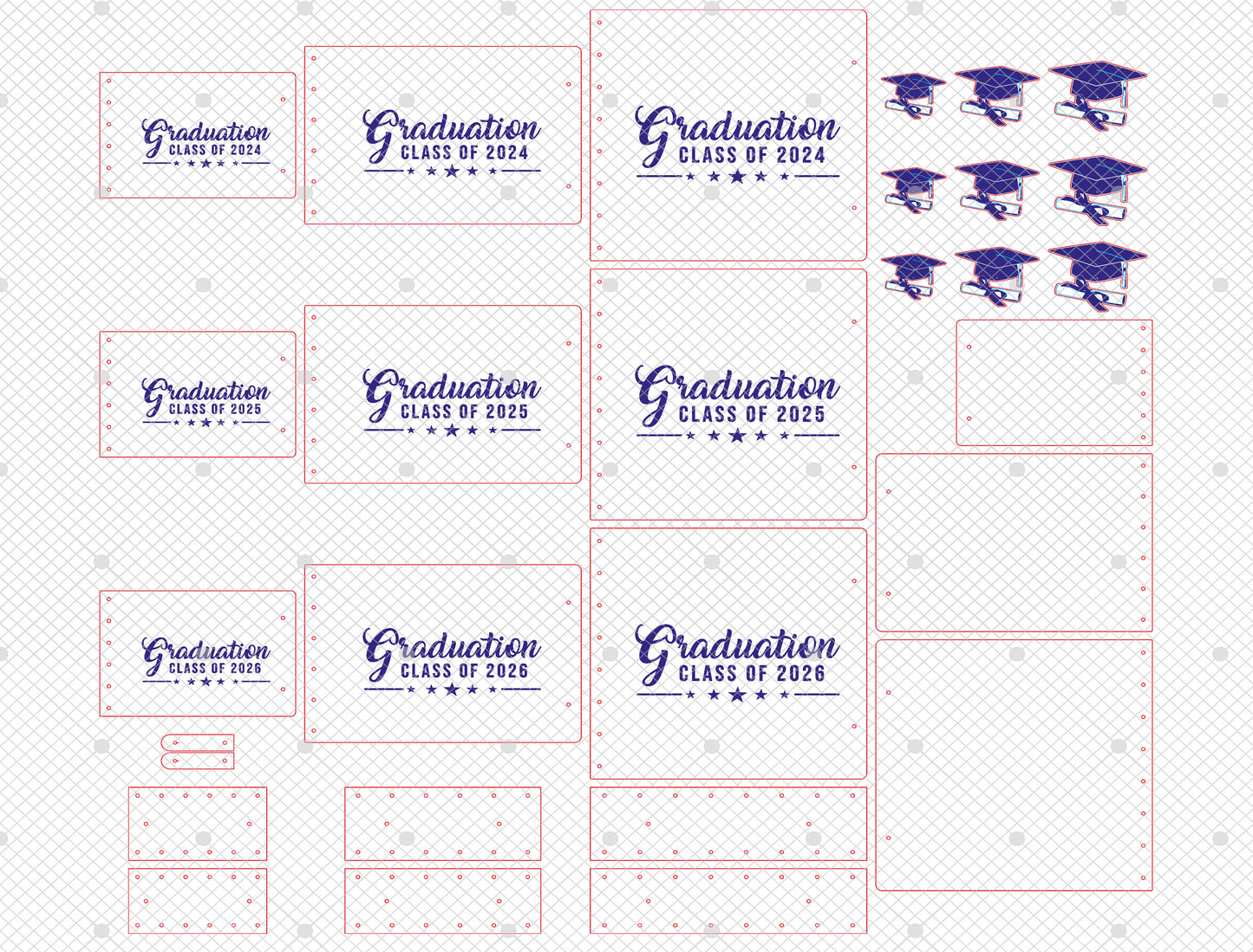 Graduation Guest Book Binder SVG for LightBurn and Glowforge