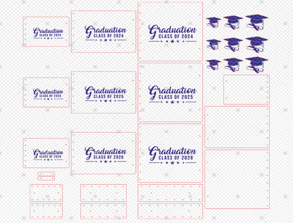 Graduation Guest Book Binder SVG for LightBurn and Glowforge