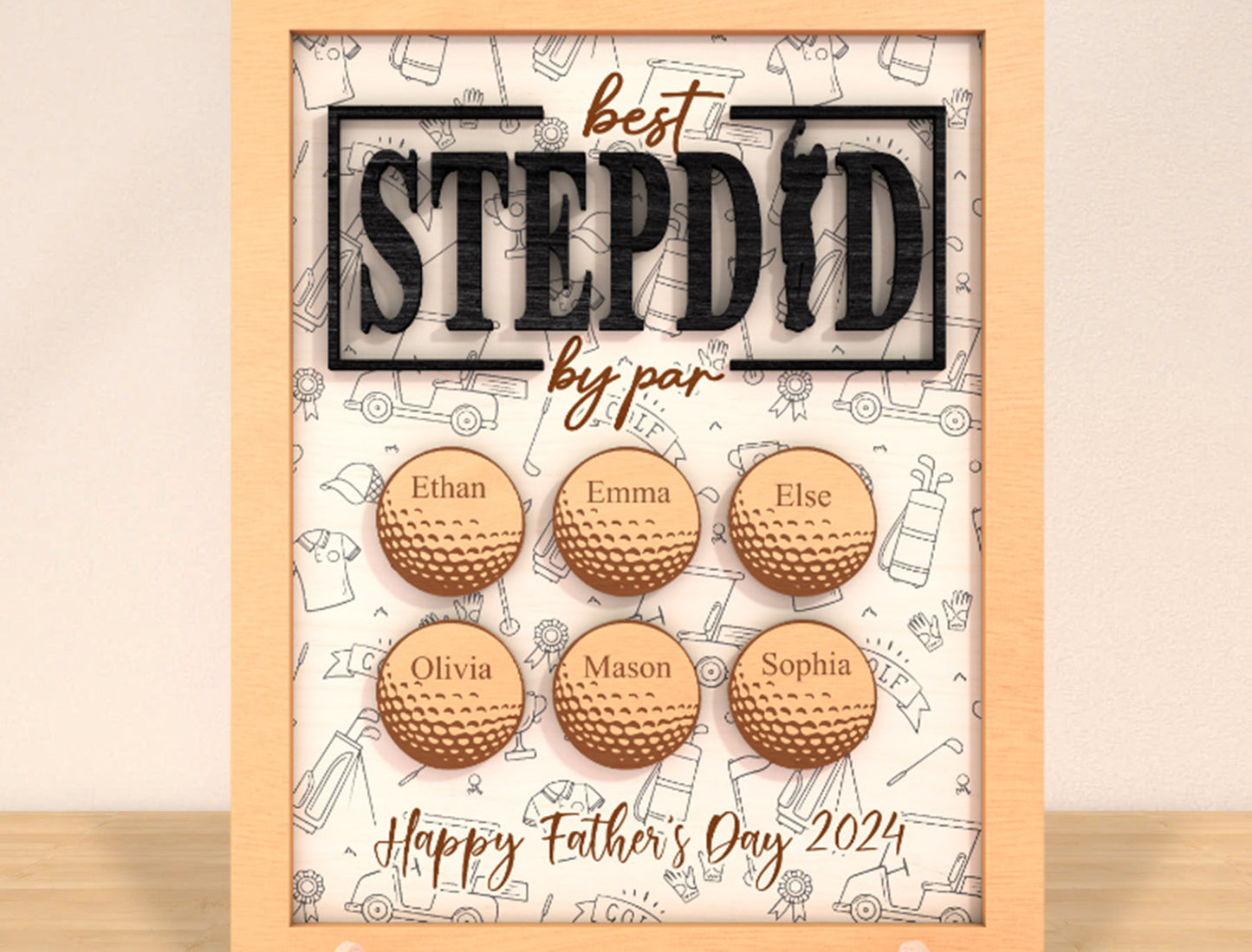 Personalized Golf Dad Sign SVG Laser Cut File for Glowforge and xTool