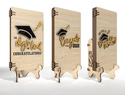 Graduation Cash Card SVG Laser Cut File for xTool and Glowforge