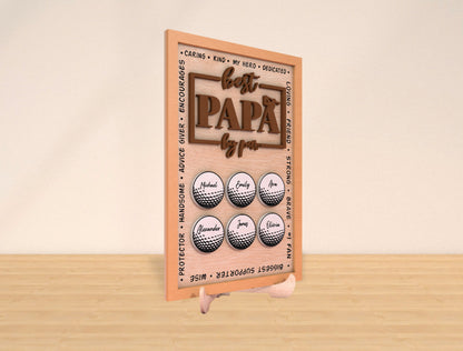 Personalized Golf Dad Sign SVG Bundle for Glowforge and xTool