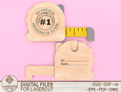 Best Dad Card Holder SVG Laser Cut File for Glowforge and LightBurn