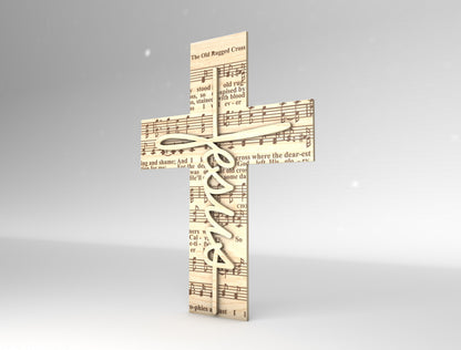 Christian Cross Tabletop Faith Shelf Sign SVG Bundle for Glowforge and xTool