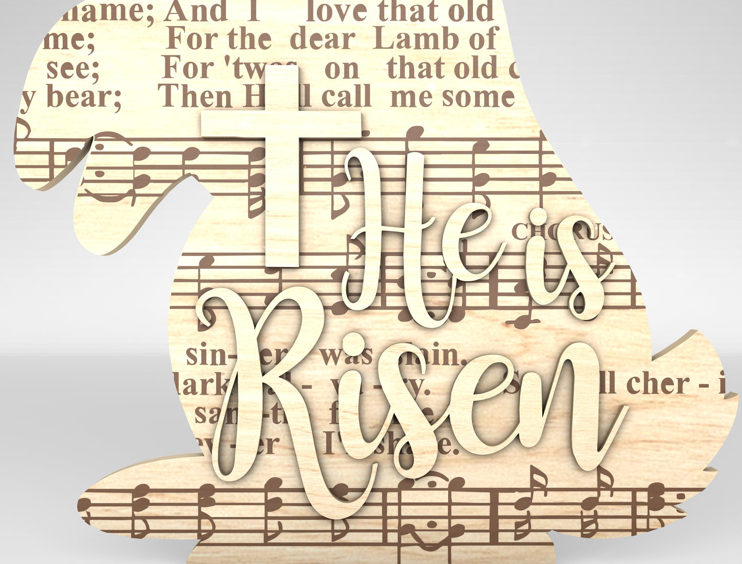 Easter Bunny Tabletop Sign Set SVG Spring Shelf for LightBurn and xTool