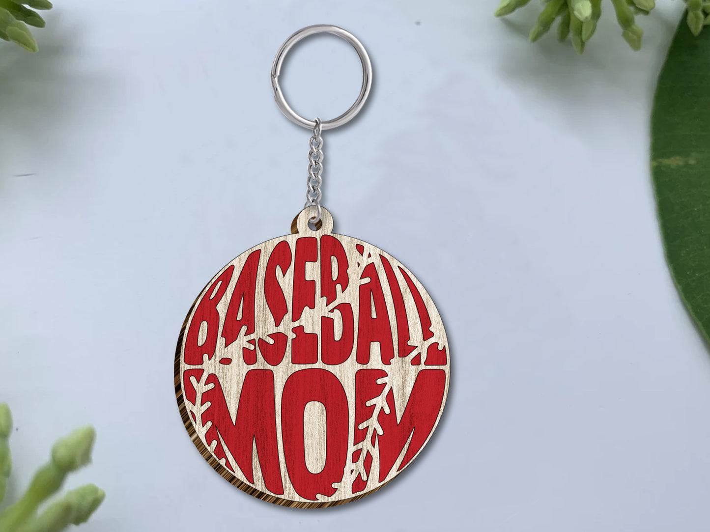 Sports Mom Keychain SVG Bundle Laser Cut File for Glowforge and xTool