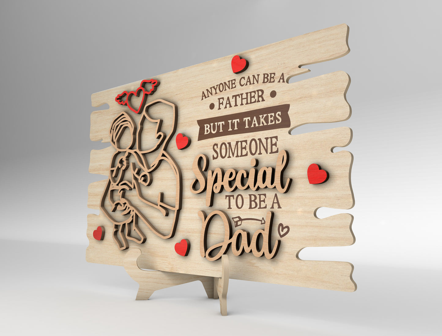 Father's Day Dad Quote Signs SVG Bundle Laser Cut File for xTool and Glowforge