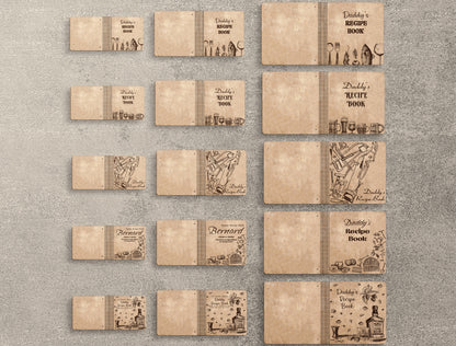 Daddy Recipe Book SVG Bundle for Glowforge and xTool Laser Files