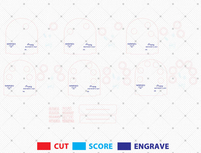 Handpicked With Love Floral Photo Frame SVG for Glowforge and xTool