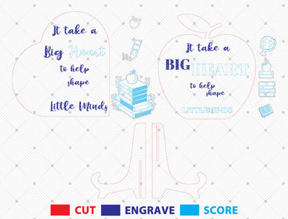 Teacher Tabletop Decor Laser Cut File for xTool and Glowforge