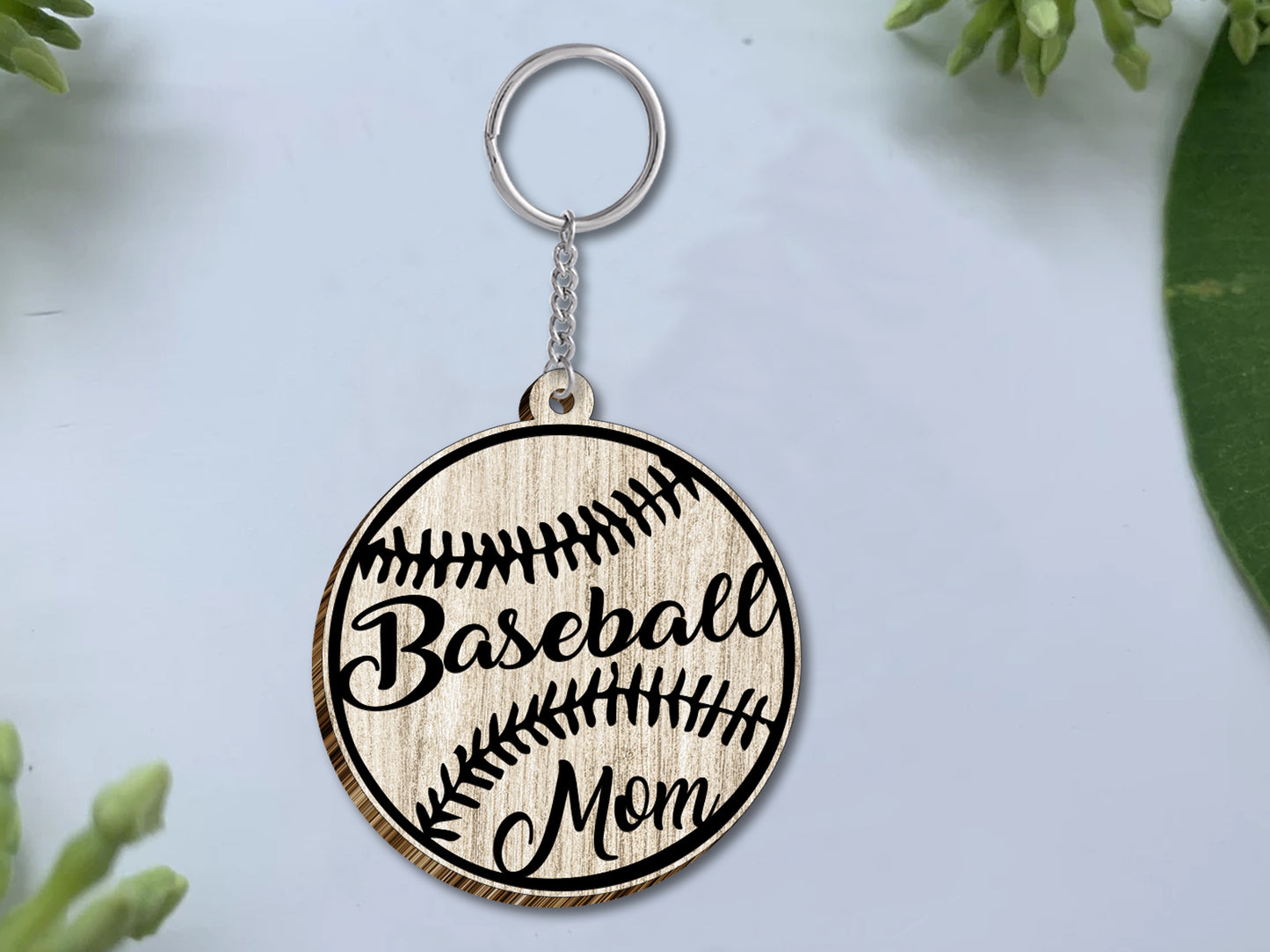 Sports Mom Keychain SVG Bundle Laser Cut File for Glowforge and xTool