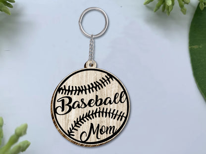 Sports Mom Keychain SVG Bundle Laser Cut File for Glowforge and xTool
