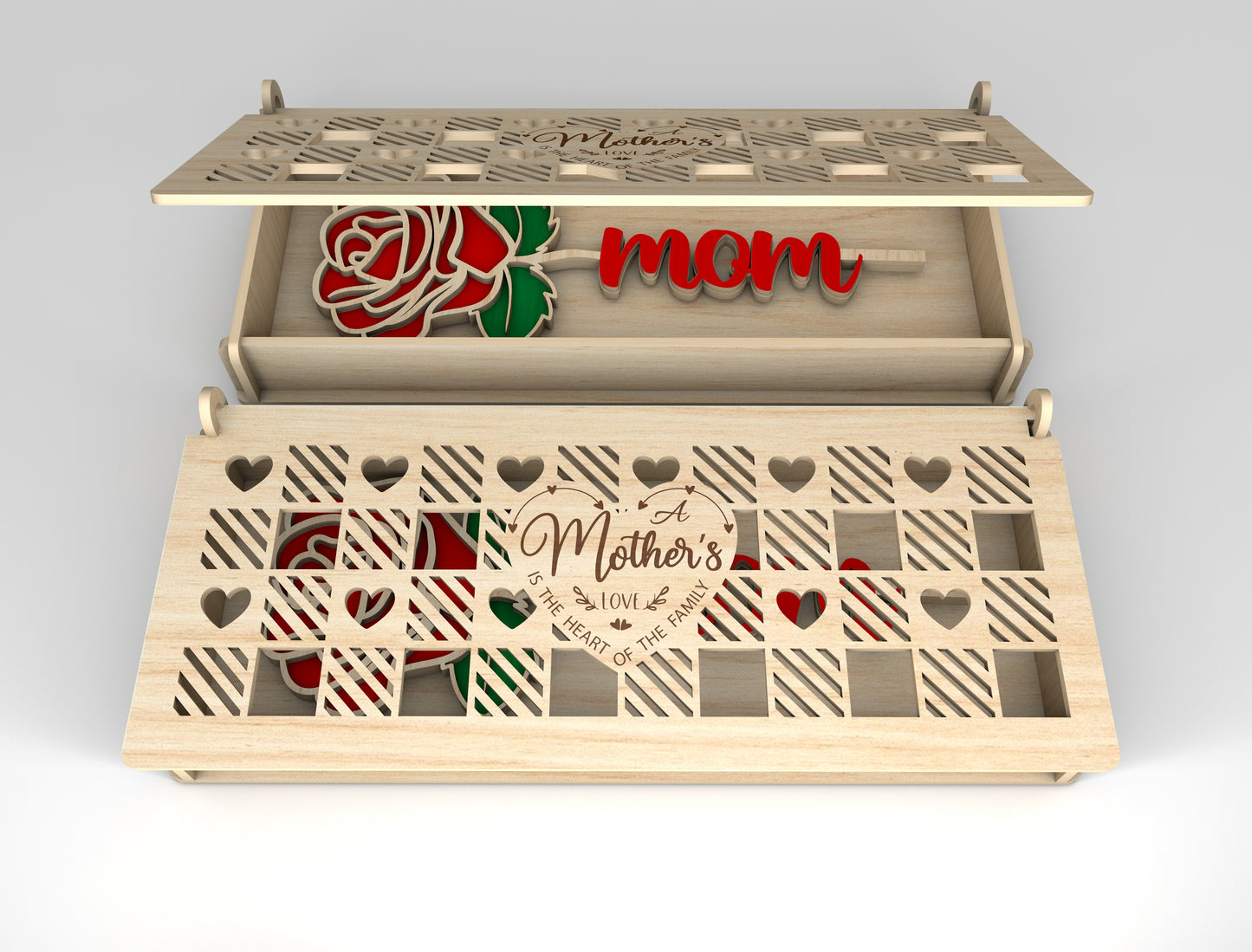 Floral Mom Gift Box SVG Bundle Mother's Day for LightBurn and xTool