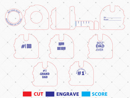 Best Dad Card Holder SVG Laser Cut File for Glowforge and LightBurn