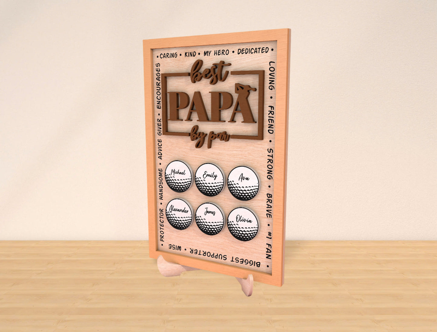 Personalized Golf Dad Sign SVG Bundle for Glowforge and xTool