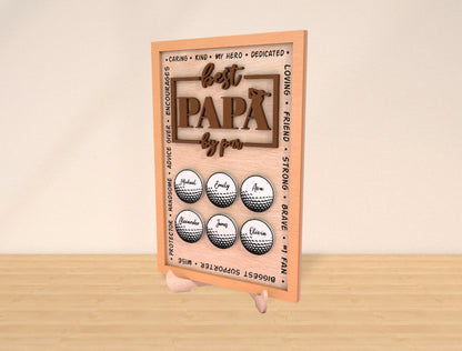 Personalized Golf Dad Sign SVG Bundle for Glowforge and xTool