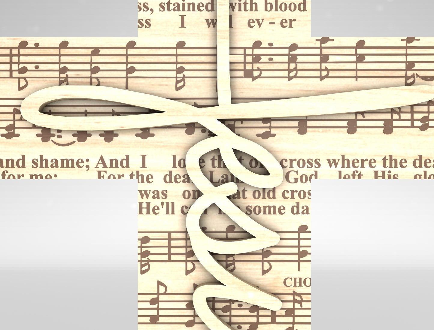 Christian Cross Tabletop Faith Shelf Sign SVG Bundle for Glowforge and xTool