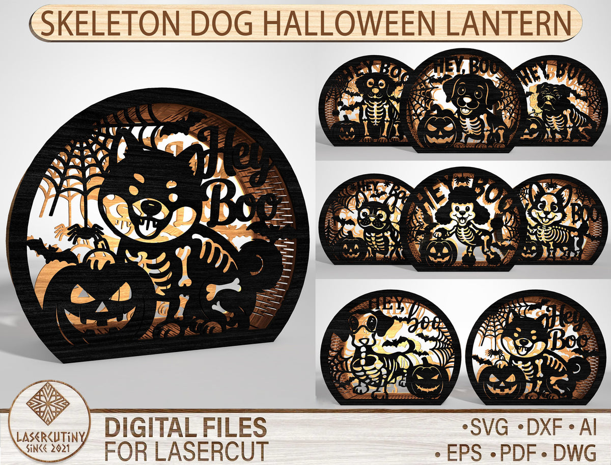 150+ Halloween Lantern & Candle Holder SVG Bundle Laser Cut Files