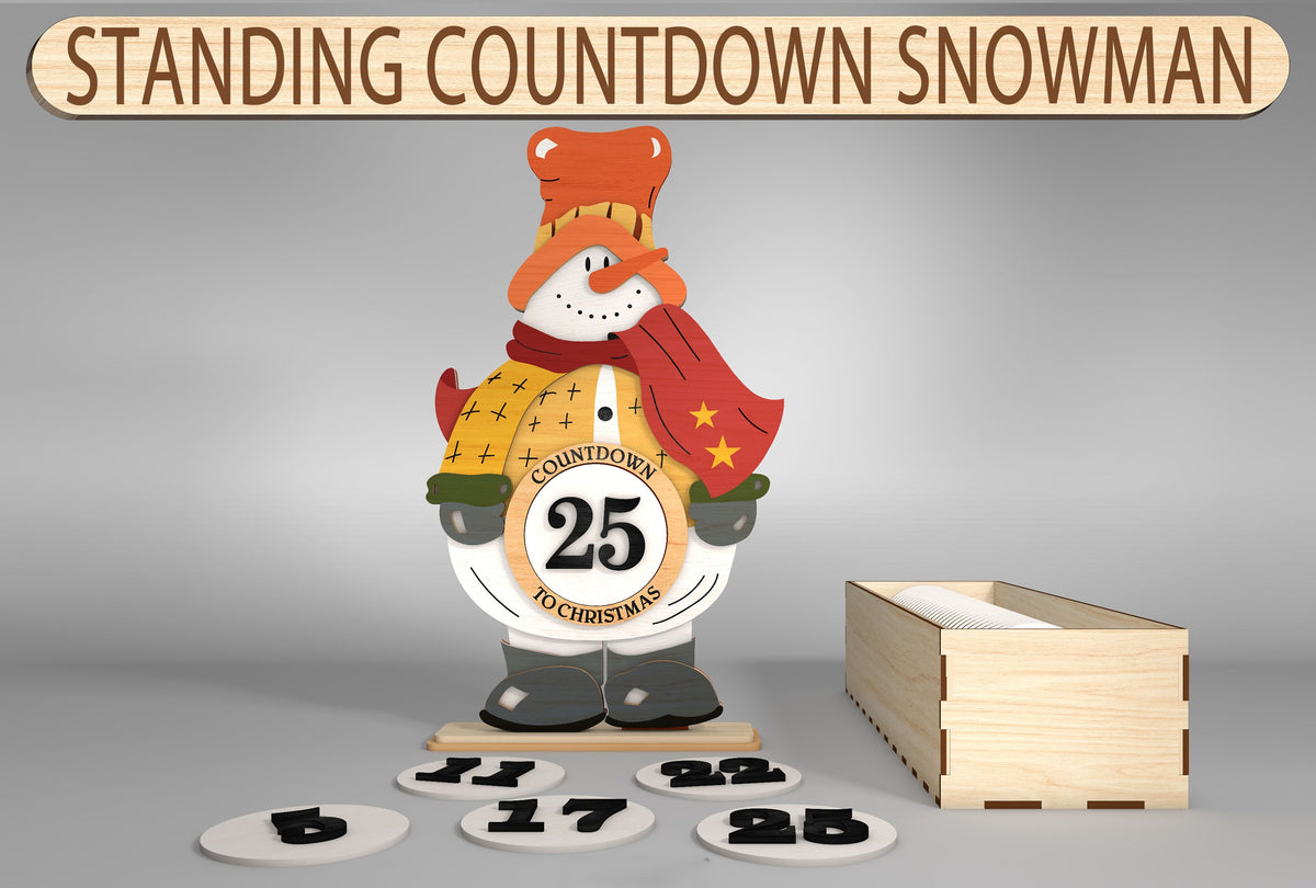 Standing Countdown Snowman SVG 7
