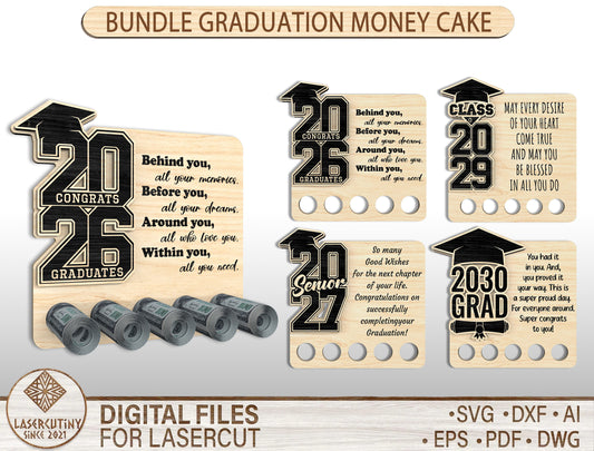 Graduation Money Holder SVG Bundle for xTool and Glowforge
