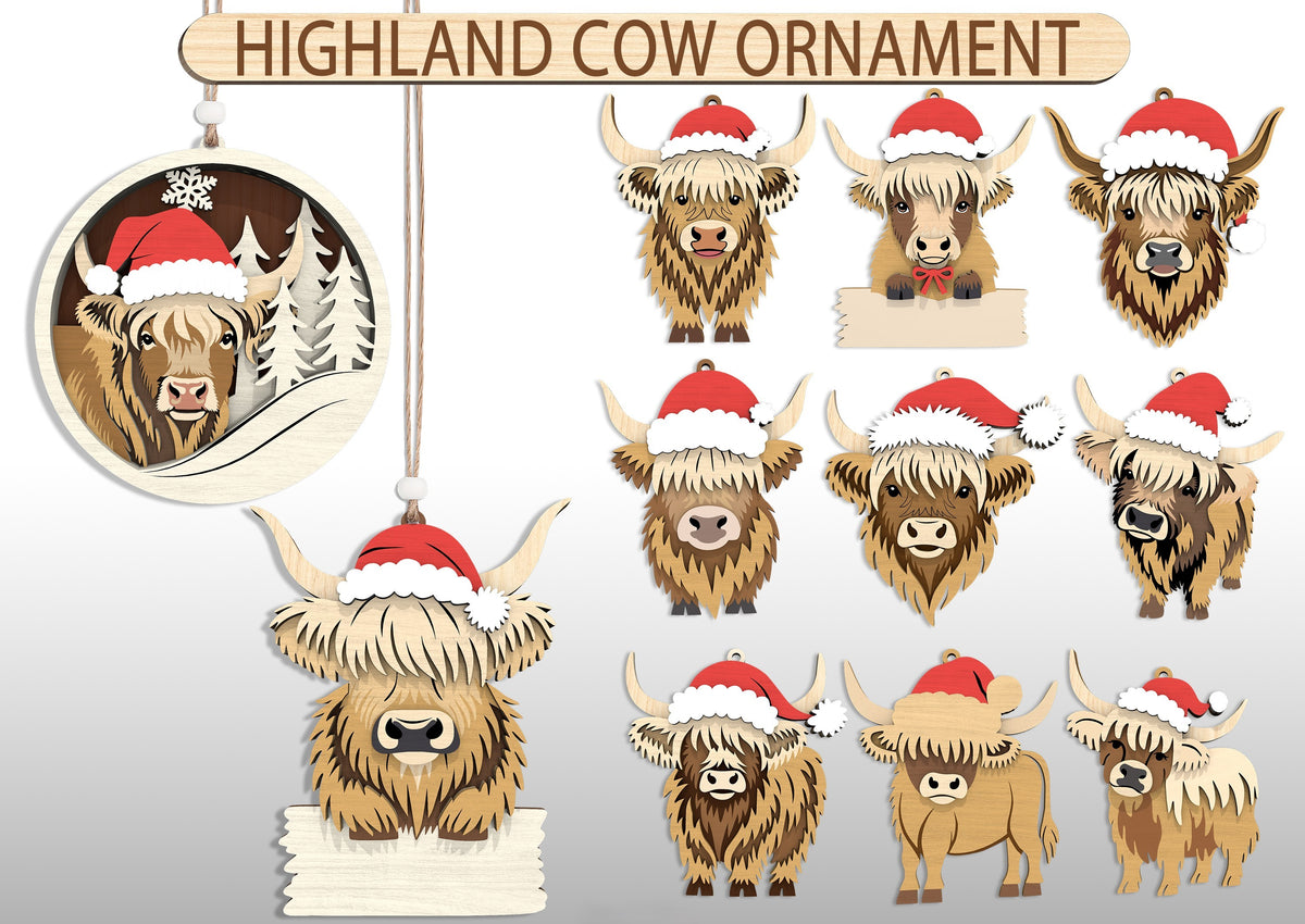 Christmas Laser Cut Files Bundle – Ornament, Countdown & Nativity SVG for Glowforge, xTool