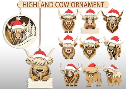 Christmas Laser Cut Files Bundle – Ornament, Countdown & Nativity SVG for Glowforge, xTool