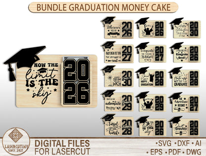 Graduation Money Holder SVG Bundle for Glowforge and xTool