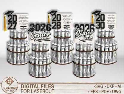 Graduation Money Cake SVG Bundle for xTool and LightBurn