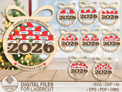 Family Is The Greatest Christmas Gift Ornament SVG Bundle 1