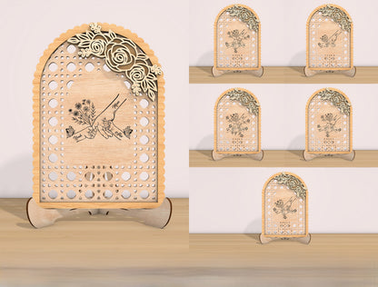 Personalized Mom Floral Arch Sign SVG for Glowforge and LightBurn