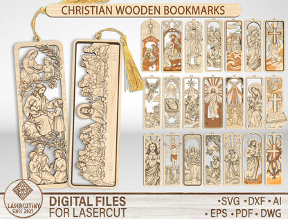 Christian Wooden Bookmark SVG Bible Laser Cut File