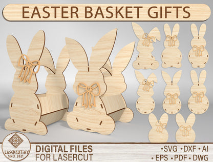 Simple Bunny Egg Holder Stand SVG Easter 8 Designs for Glowforge and xTool