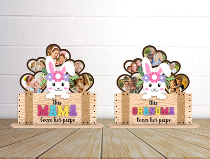 Easter Bunny Photo Frame Laser Cut File Bundle | Mama & Grandma Keepsake Decor | Spring Family Display | Glowforge, xTool, LightBurn, etc.