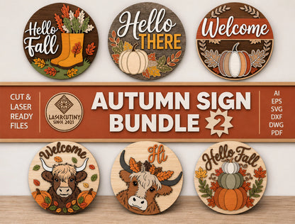 130+ Halloween Fall SVG Bundle Laser Cut Files