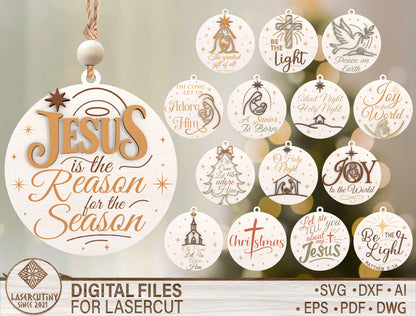 Christian Christmas Ornament SVG Bundle 1