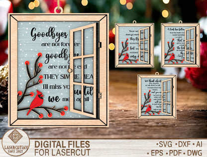 Memorial Window Ornament SVG Bundle for xTool and Glowforge