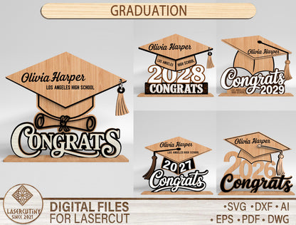 Personalized Graduation Table Sign SVG for xTool and Glowforge