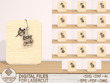 Christian Bible Verse Keychain SVG Inspirational Faith for Glowforge