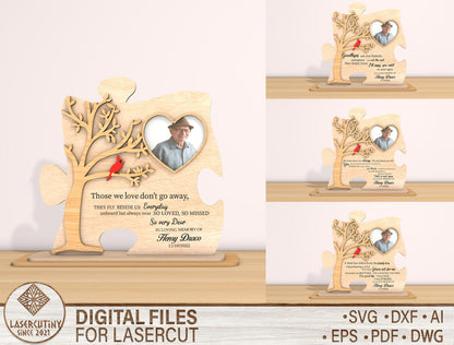 Memorial Puzzle Piece Sign SVG Laser Cut File for xTool