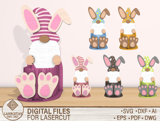 Bunny Candy Holder SVG Bundle Cute Rabbit Treat Easter for LightBurn