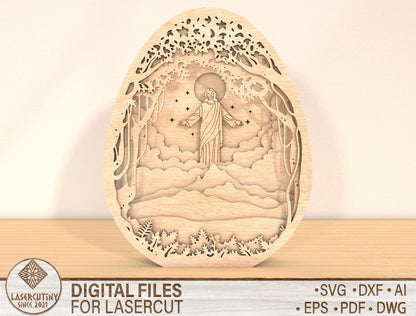 Multilayer Angel Light Scene SVG Christian Heaven for xTool and LightBurn