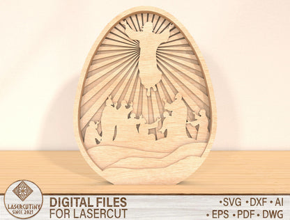 Multilayer Holy Spirit Dove SVG Christian Radiant for Glowforge and xTool