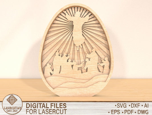 Multilayer Holy Spirit Dove SVG Christian Radiant for Glowforge and xTool