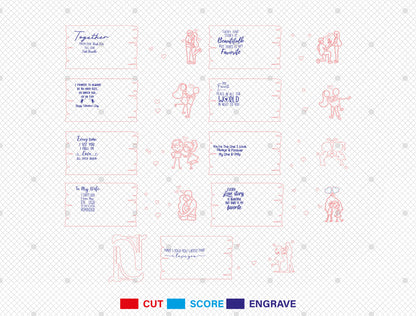 My Wife I Can’t Live Without You Laser Cut File | Couple Love Puzzle SVG | Romantic Wooden Sign Design | Glowforge, xTool, LightBurn, etc.